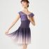 CHACOTT CAP-SLEEVED LEOTARD WITH LACE