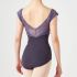CHACOTT CAP-SLEEVED LEOTARD WITH LACE