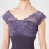 CHACOTT CAP-SLEEVED LEOTARD WITH LACE