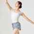 CHACOTT CAP-SLEEVED LEOTARD WITH LACE