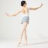 CHACOTT CAP-SLEEVED LEOTARD WITH LACE