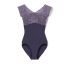CHACOTT CAP-SLEEVED LEOTARD WITH LACE