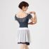 CHACOTT PATTERNEDFLARED SLEEVE LEOTARD