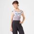 CHACOTT PATTERNEDFLARED SLEEVE LEOTARD