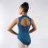 HIGH NECK LEOTARD WITH MESH INLAY