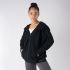 WIDE HOODED ZIP JACKET