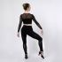 CROP WITH LONG SLEEVED MESH SLEEVES