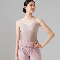 NELA MESH CAP SLEEVED LEOTARD