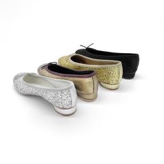 BALLET FLATS WITH OVAL HEEL