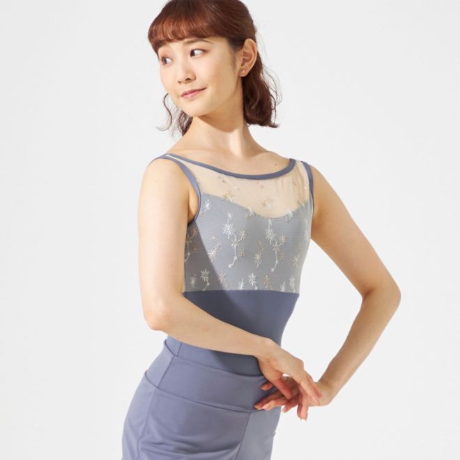 CHACOTT LEOTARD WITH EMBROIDERED UPPER