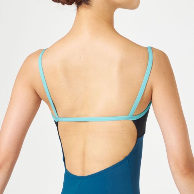 CHACOTT COLOR-BLOCK STYLE CAMISOLE LEOTARD