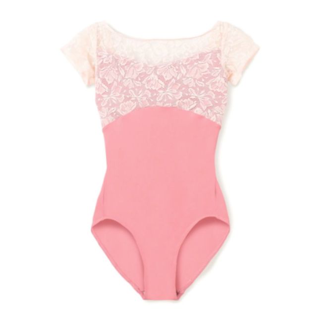 MAY NAGAHISA CHERRY BLOSSOM FRENCH SLEEVED LEOTARD