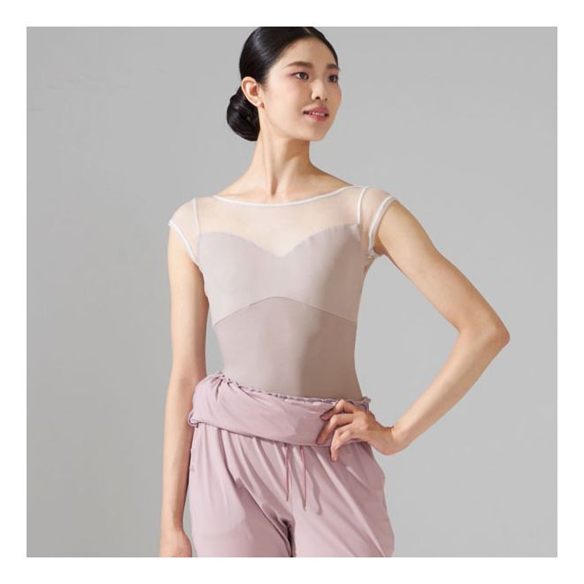 NELA MESH CAP SLEEVED LEOTARD