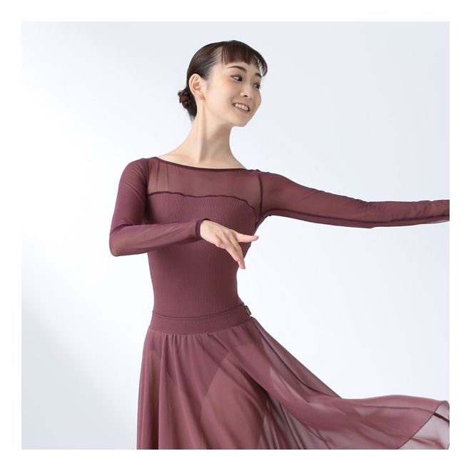 FREED OF LONDON MESH LONG SLEEVED LEOTARD
