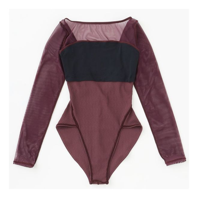 FREED OF LONDON MESH LONG SLEEVED LEOTARD