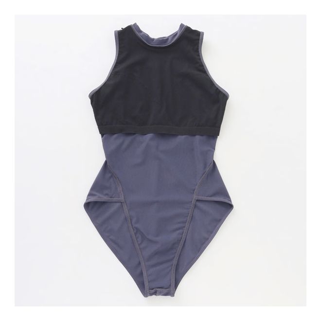 HIGH NECK LEOTARD WITH OPEN BACK