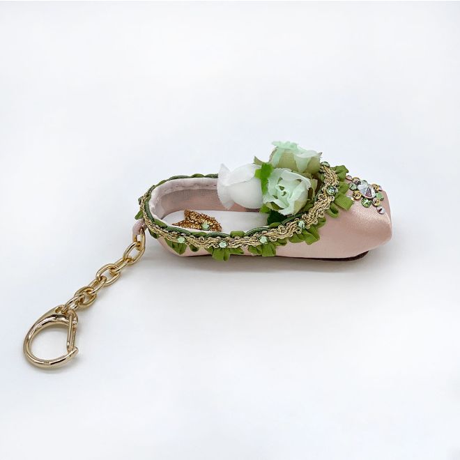 DECORATED MINI POINTE SHOE KEY RING