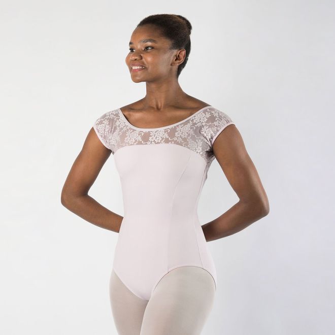 LACE CAP SLEEVED LEOTARD