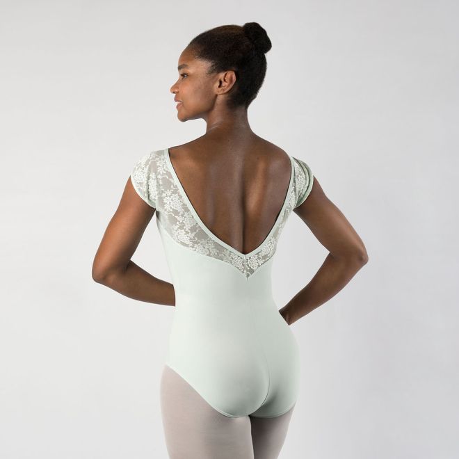 LACE CAP SLEEVED LEOTARD