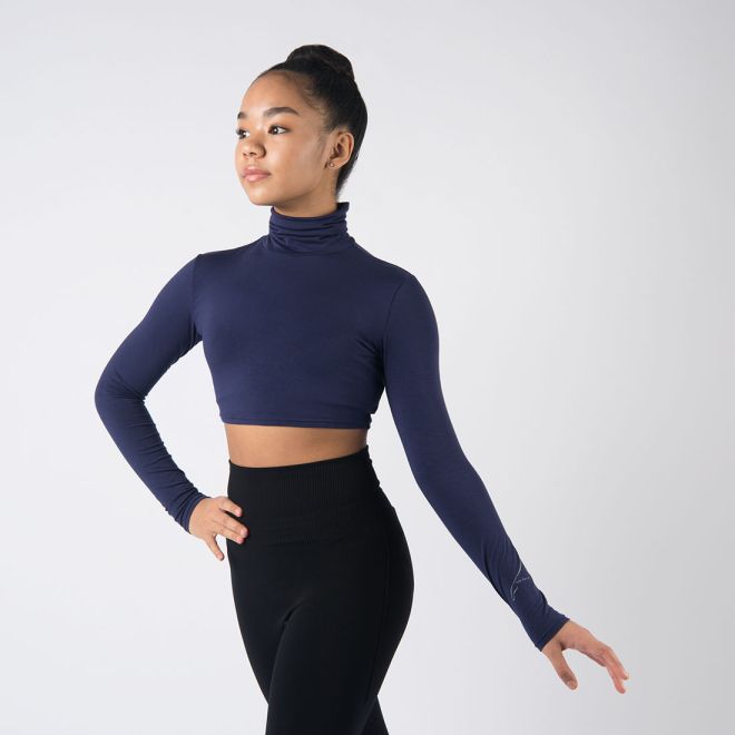 HIGH NECK CROPPED TOP