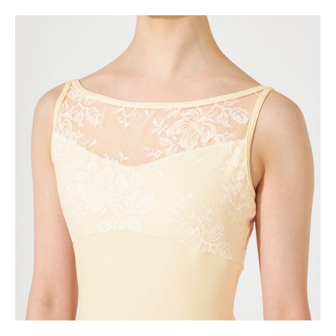 CHACOTT CAMISOLE LEOTARD WITH LACE UPPER