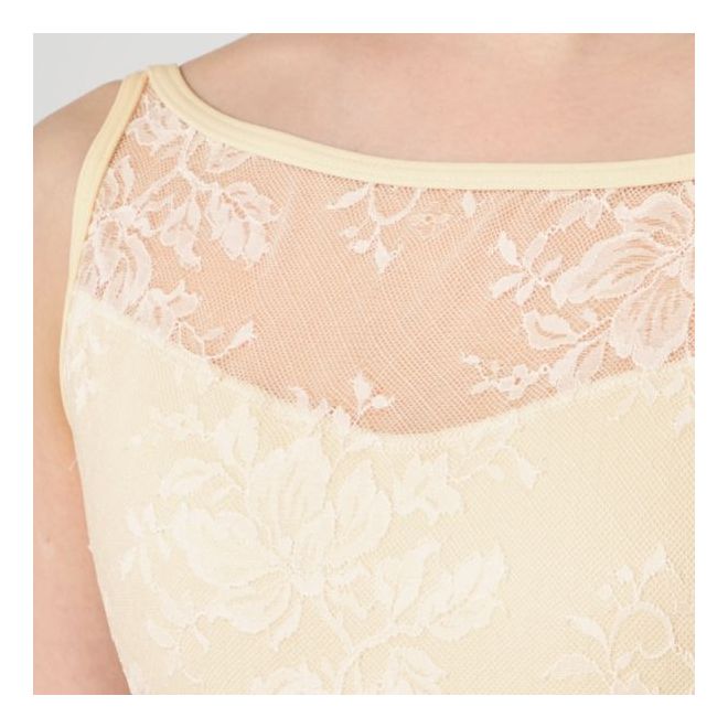 CHACOTT CAMISOLE LEOTARD WITH LACE UPPER
