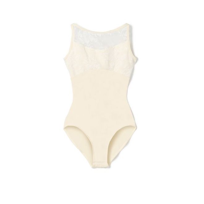CHACOTT CAMISOLE LEOTARD WITH LACE UPPER