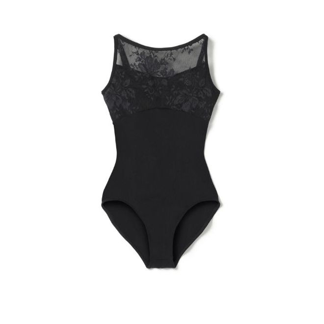 CHACOTT CAMISOLE LEOTARD WITH LACE UPPER