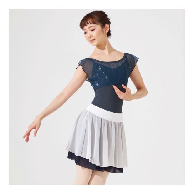 CHACOTT PATTERNEDFLARED SLEEVE LEOTARD