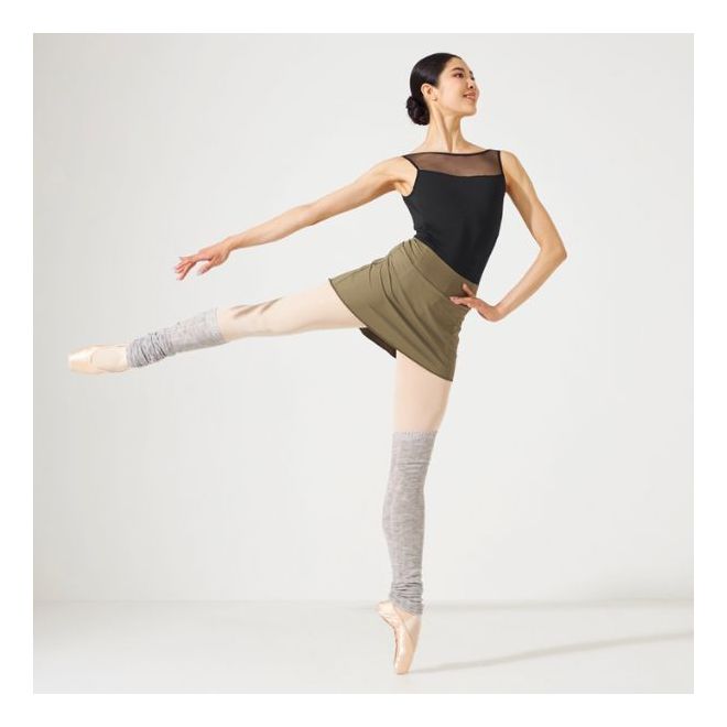 NELA COLLECTION MESH SLEEVELESS LEOTARD
