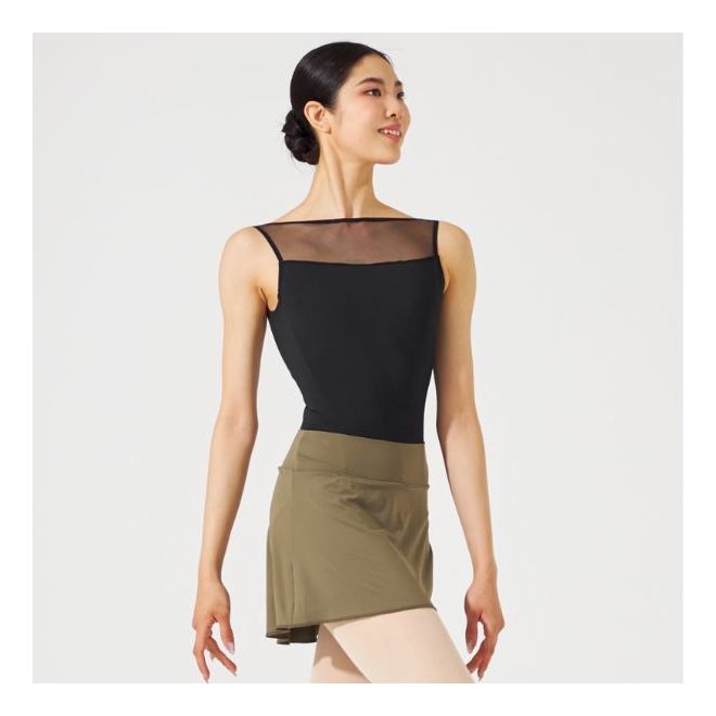 NELA COLLECTION MESH SLEEVELESS LEOTARD