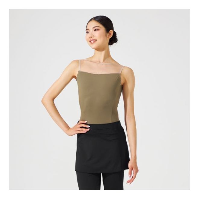 NELA COLLECTION MESH SLEEVELESS LEOTARD
