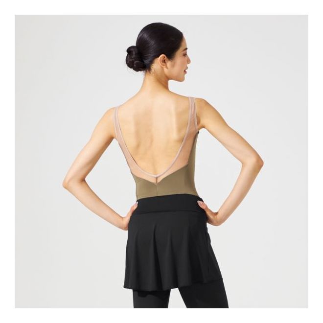 NELA COLLECTION MESH SLEEVELESS LEOTARD