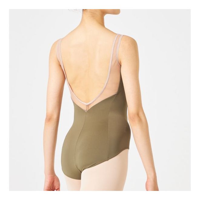 NELA COLLECTION MESH SLEEVELESS LEOTARD