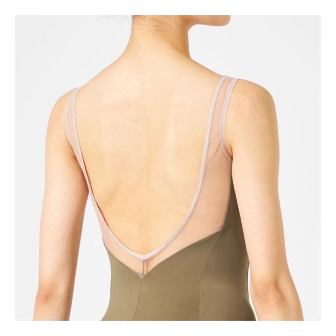 NELA COLLECTION MESH SLEEVELESS LEOTARD