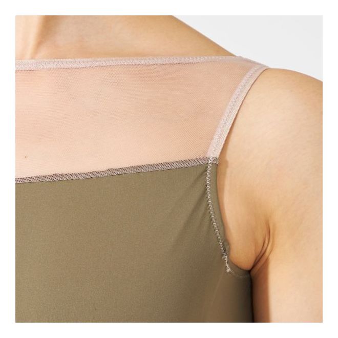 NELA COLLECTION MESH SLEEVELESS LEOTARD