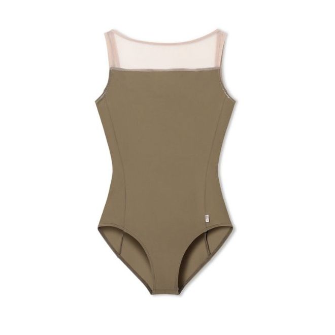NELA COLLECTION MESH SLEEVELESS LEOTARD