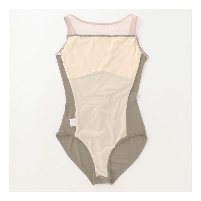 NELA COLLECTION MESH SLEEVELESS LEOTARD