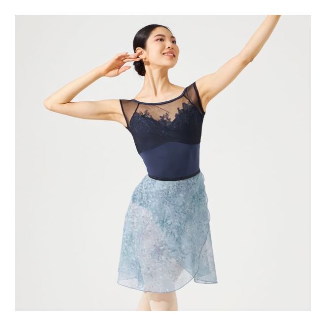 NELA COLLECTION FRENCH-SLEEVED LEOTARD