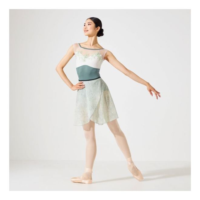 NELA COLLECTION FRENCH-SLEEVED LEOTARD