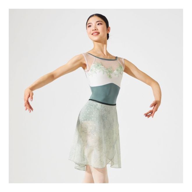 NELA COLLECTION FRENCH-SLEEVED LEOTARD