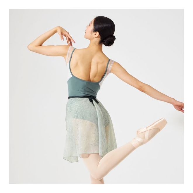 NELA COLLECTION FRENCH-SLEEVED LEOTARD