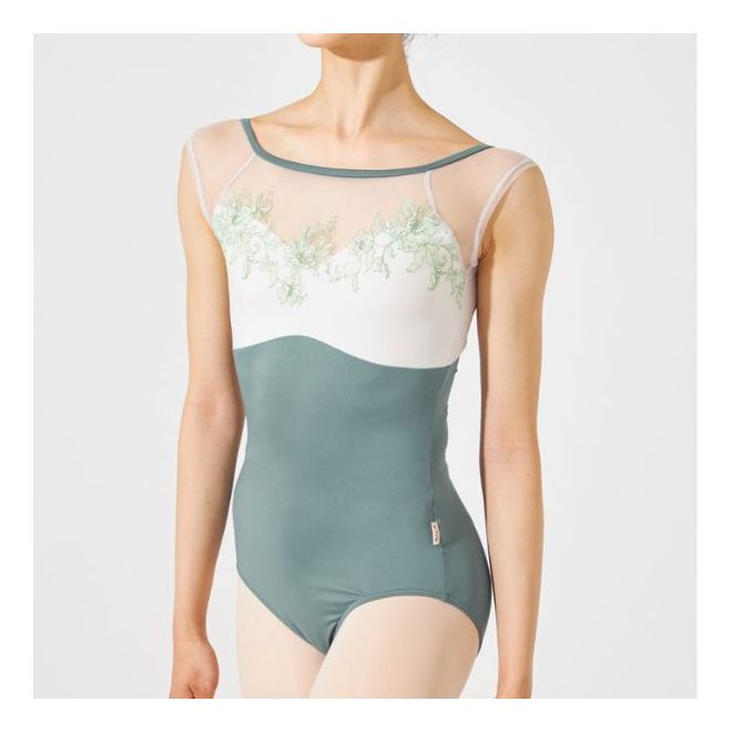 NELA COLLECTION FRENCH-SLEEVED LEOTARD