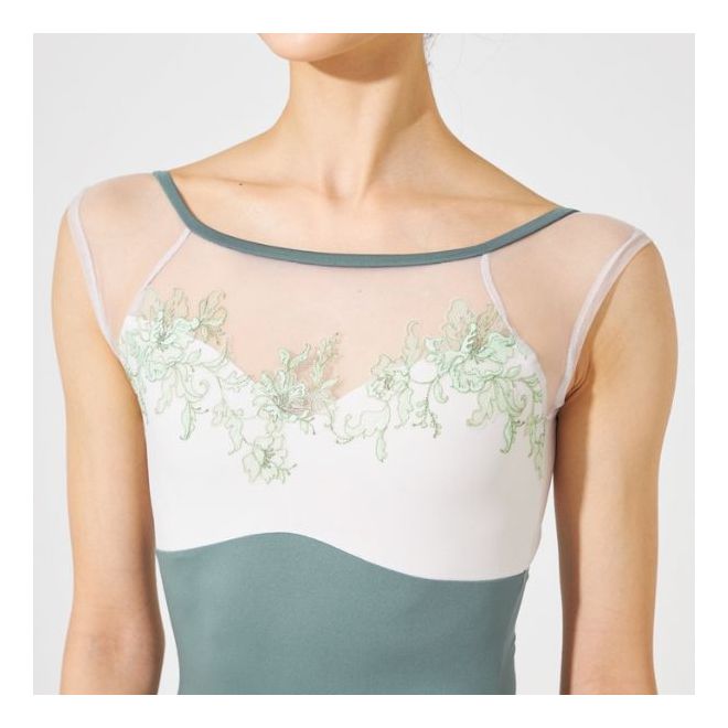 NELA COLLECTION FRENCH-SLEEVED LEOTARD