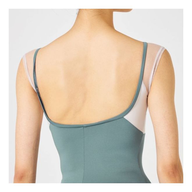 NELA COLLECTION FRENCH-SLEEVED LEOTARD