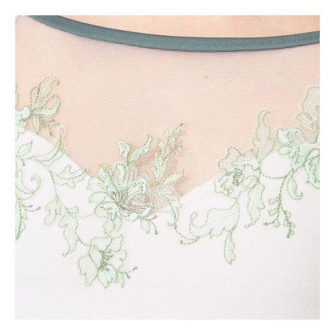 NELA COLLECTION FRENCH-SLEEVED LEOTARD