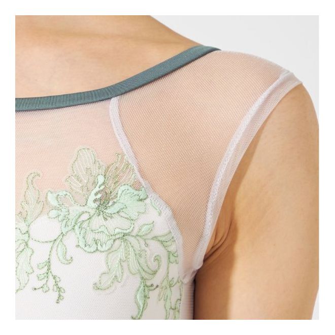 NELA COLLECTION FRENCH-SLEEVED LEOTARD