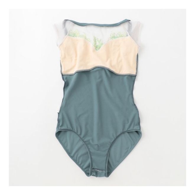 NELA COLLECTION FRENCH-SLEEVED LEOTARD