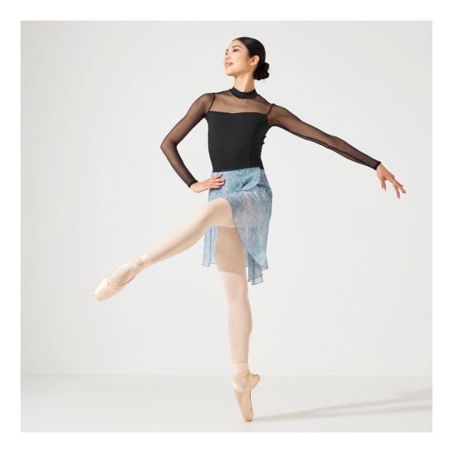 NELACOLLECTION MESH LONG-SLEEVED LEOTARD