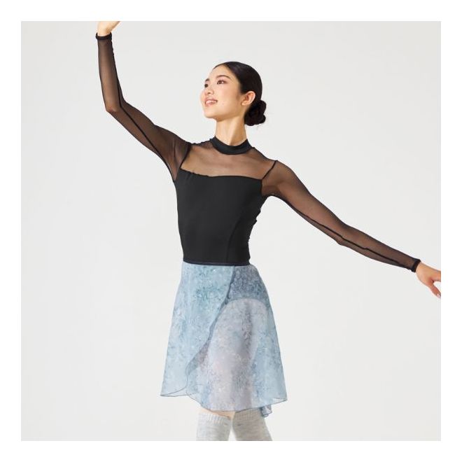 NELACOLLECTION MESH LONG-SLEEVED LEOTARD